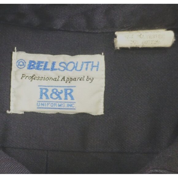 VTG Bell South Employee Uniform Shirt Mens Long Sleeve Button-Up Shirt 16-16.5 3 - Picture 4 of 11